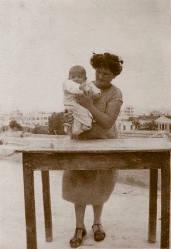 Savta Bracha with Baby Pommy in Tel Aviv 1926